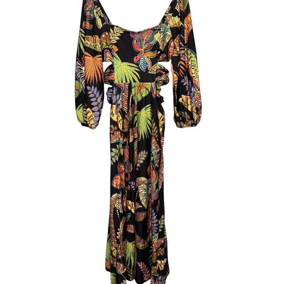 NWT FARM Rio Cool Foliage Maxi Dress Size GG RARE - Picture 2 of 7